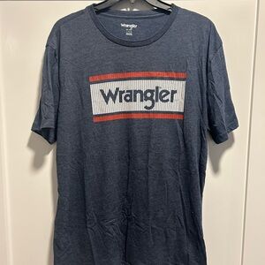Wrangler Blue Short Sleeve Tee Classic Logo